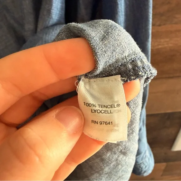 J. Jill Blue Chambray Button Down Shirt - Picture 6 of 8